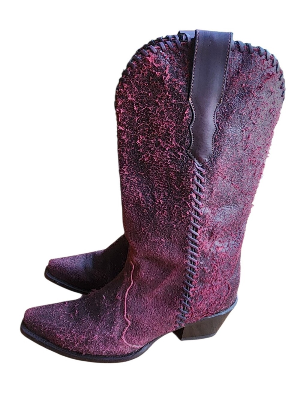 Donald Pliner Anniversary Special Whipstitch Wine Color Boot, Sz 10M